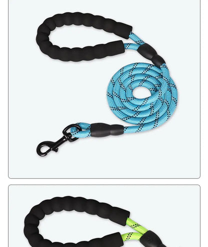 Heavy-Duty Rope Dog Leash with Comfort Handle - Multiple Colors & Lengths