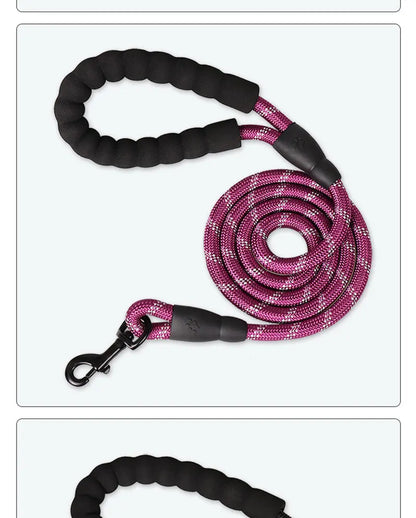 Heavy-Duty Rope Dog Leash with Comfort Handle - Multiple Colors & Lengths