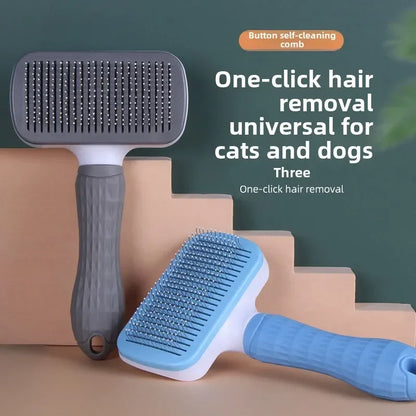 Professional Pet Grooming Brush - Stainless Steel Deshedding Tool for Dogs & Cats
