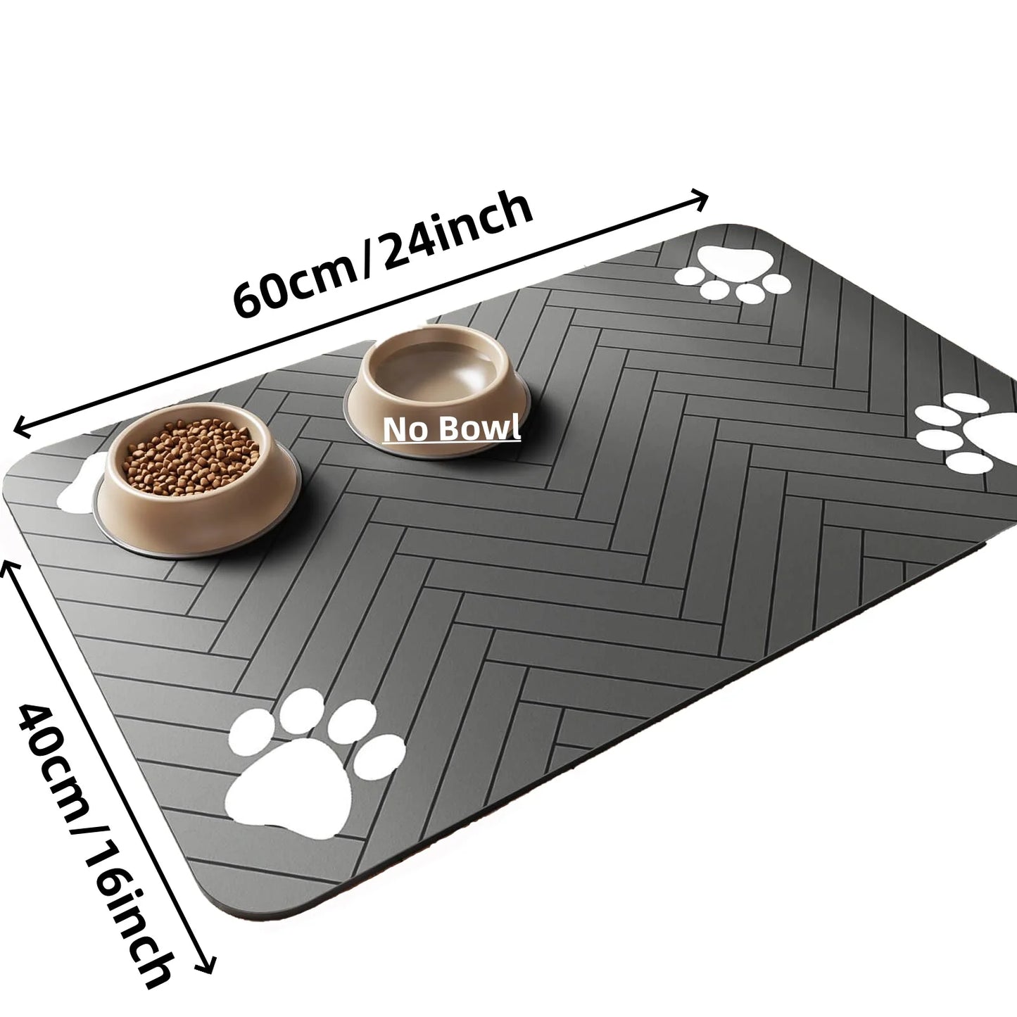 Premium Absorbent Pet Feeding Mat - Waterproof & Non-Slip Placemat