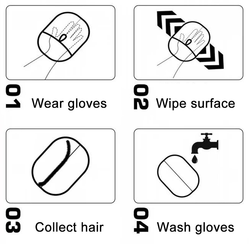 Multi-Functional Pet Grooming Gloves - Double-Sided Hair Removal & Massage Tool