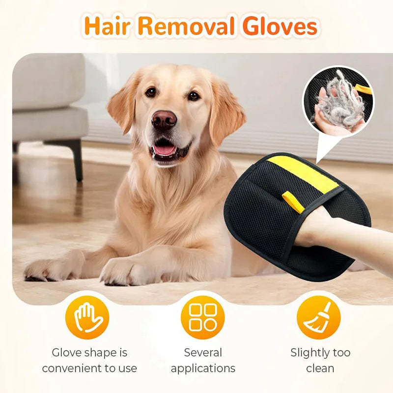 Multi-Functional Pet Grooming Gloves - Double-Sided Hair Removal & Massage Tool