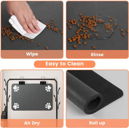 Premium Absorbent Pet Feeding Mat - Waterproof & Non-Slip Placemat