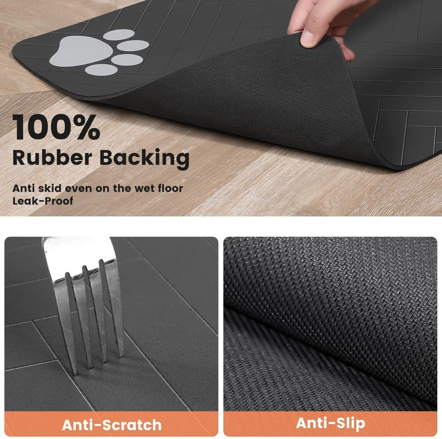 Premium Absorbent Pet Feeding Mat - Waterproof & Non-Slip Placemat