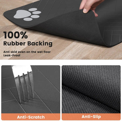 Premium Absorbent Pet Feeding Mat - Waterproof & Non-Slip Placemat