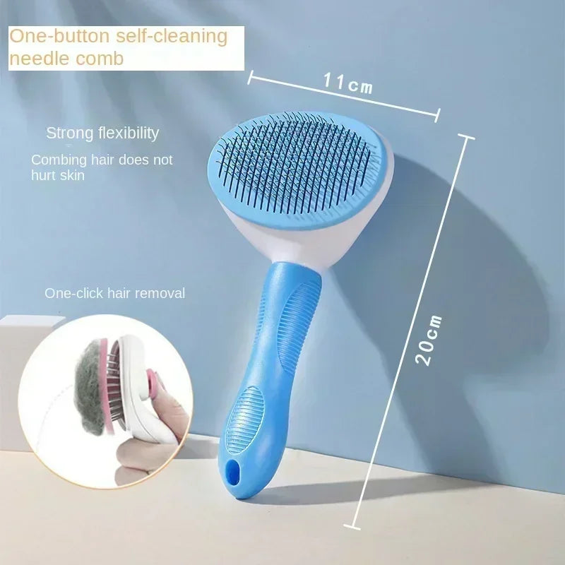 Professional Pet Grooming Brush - Stainless Steel Deshedding Tool for Dogs & Cats