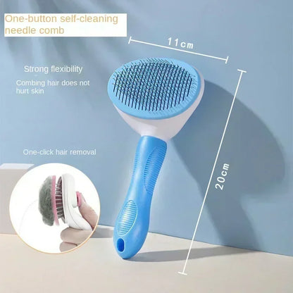 Professional Pet Grooming Brush - Stainless Steel Deshedding Tool for Dogs & Cats
