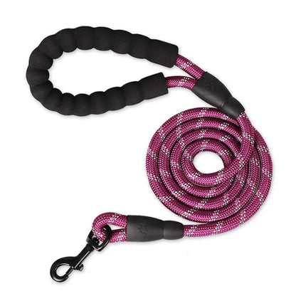 Heavy-Duty Rope Dog Leash with Comfort Handle - Multiple Colors & Lengths
