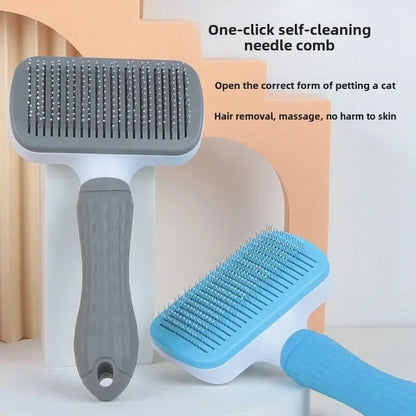 Professional Pet Grooming Brush - Stainless Steel Deshedding Tool for Dogs & Cats