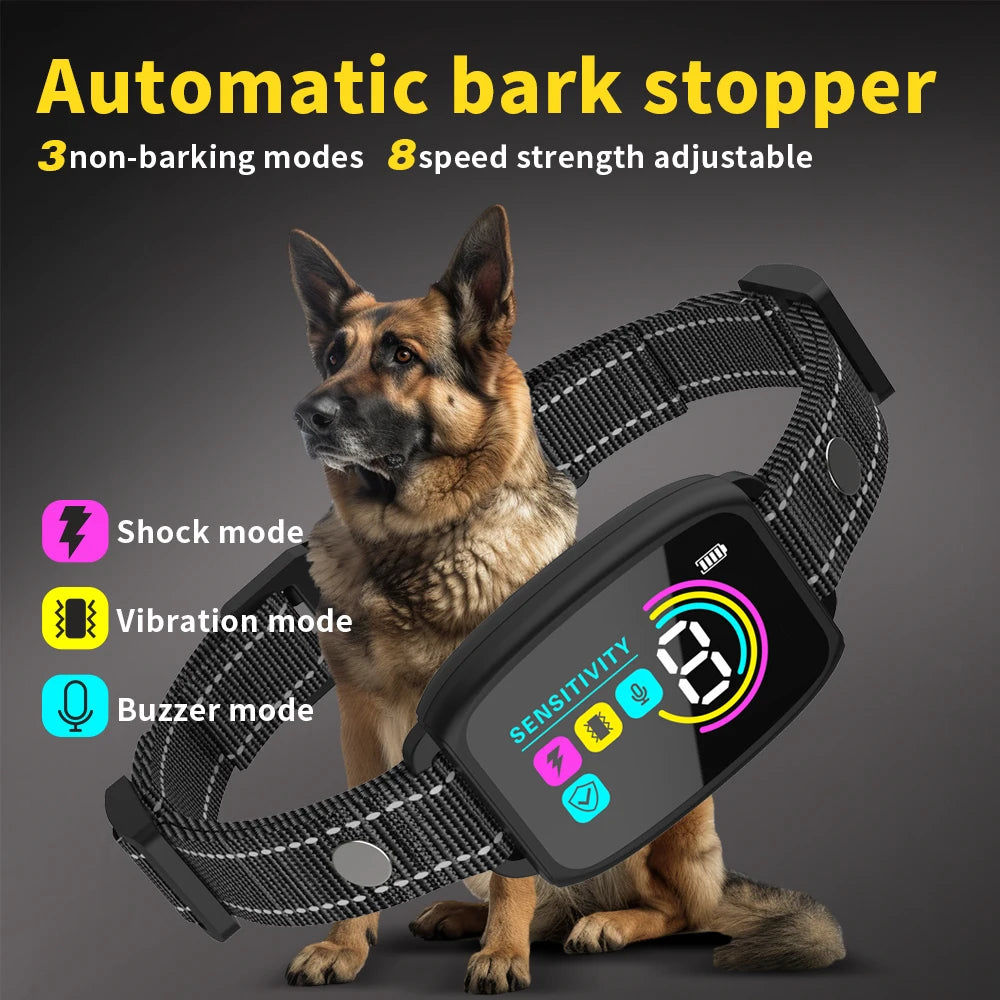 Smart Anti-Bark Training Collar with Vibration & Sound - Rechargeable