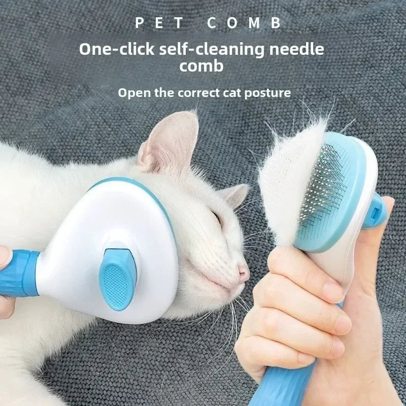 Professional Pet Grooming Brush - Stainless Steel Deshedding Tool for Dogs & Cats