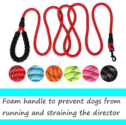 Heavy-Duty Rope Dog Leash with Comfort Handle - Multiple Colors & Lengths