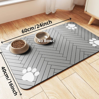 Premium Absorbent Pet Feeding Mat - Waterproof & Non-Slip Placemat