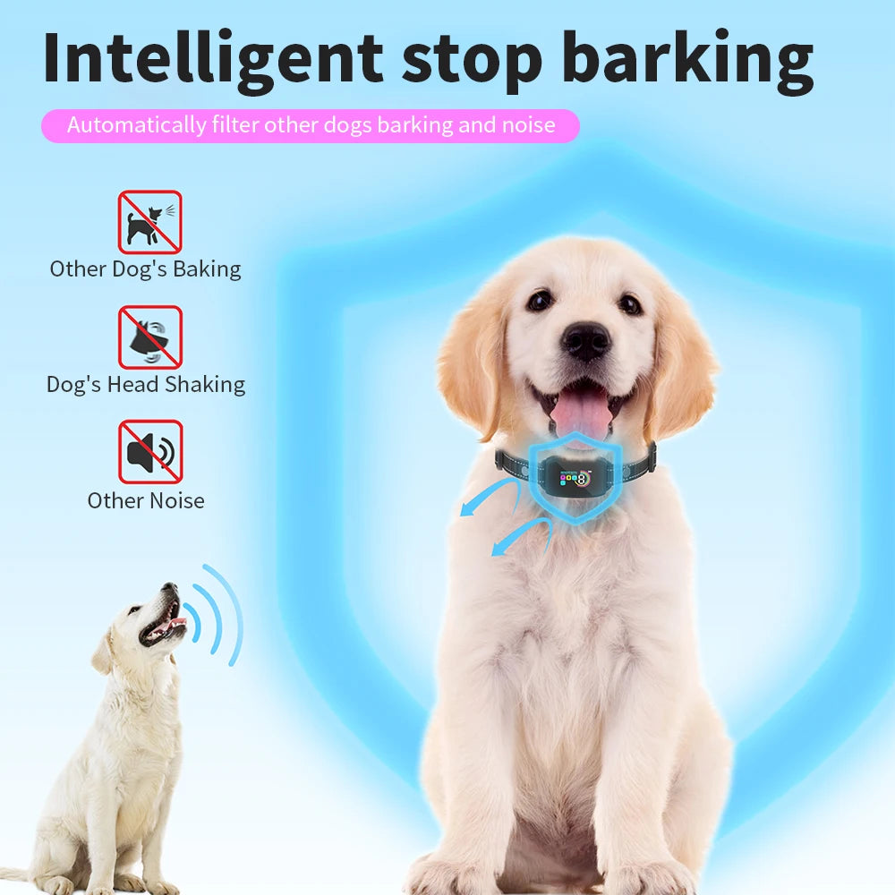 Smart Anti-Bark Training Collar with Vibration & Sound - Rechargeable