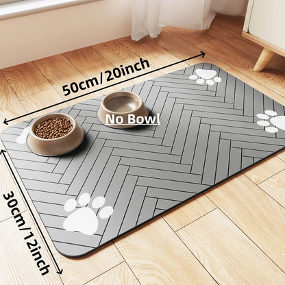 Premium Absorbent Pet Feeding Mat - Waterproof & Non-Slip Placemat