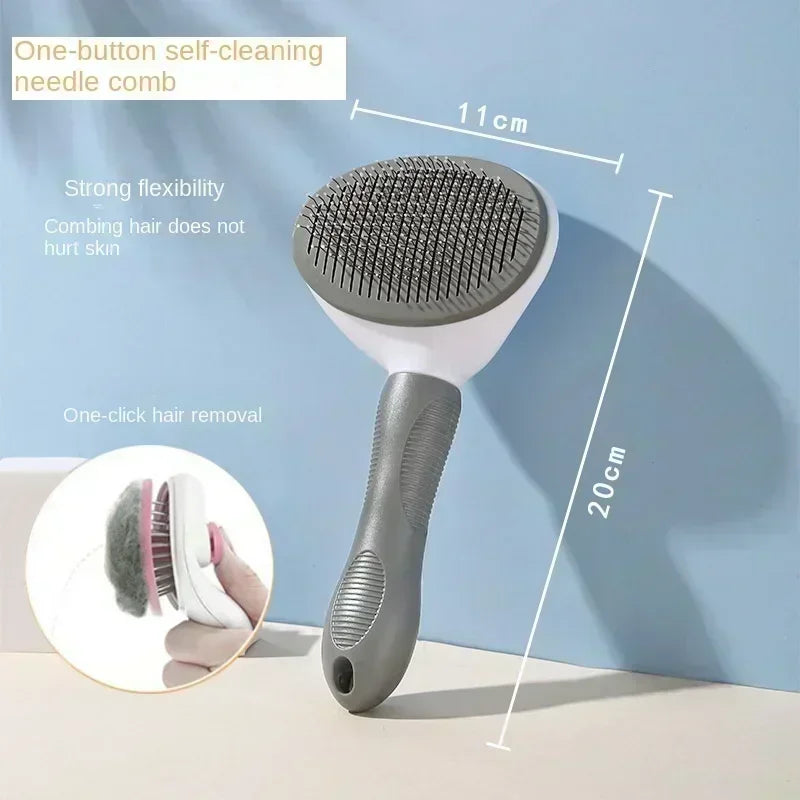 Professional Pet Grooming Brush - Stainless Steel Deshedding Tool for Dogs & Cats