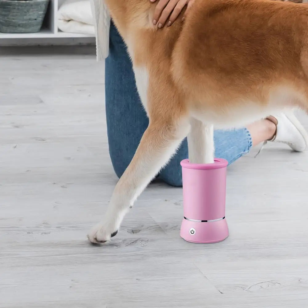 Pet Paw Washer With Charging cable USB Electric Paw Cleaner Automatic Dogs Foot Cleaning Machine For Dust Dirt Hair Removing