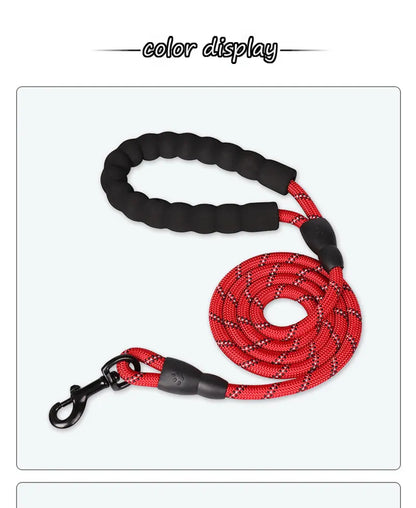 Heavy-Duty Rope Dog Leash with Comfort Handle - Multiple Colors & Lengths