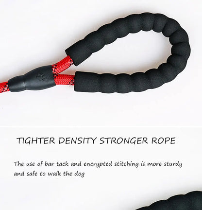 Heavy-Duty Rope Dog Leash with Comfort Handle - Multiple Colors & Lengths