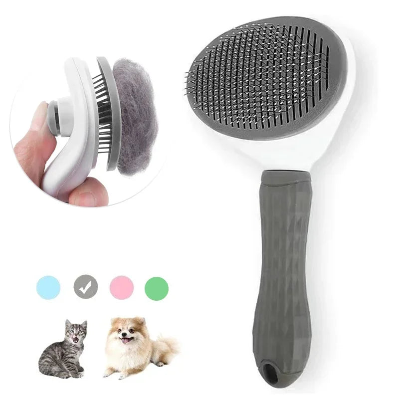 Professional Pet Grooming Brush - Stainless Steel Deshedding Tool for Dogs & Cats