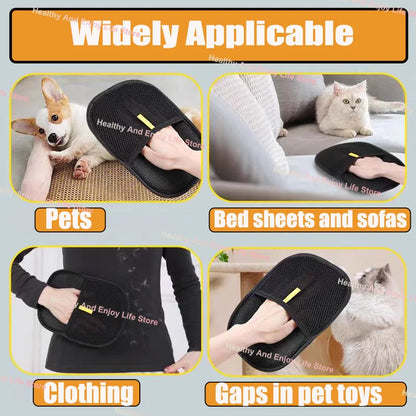 Multi-Functional Pet Grooming Gloves - Double-Sided Hair Removal & Massage Tool