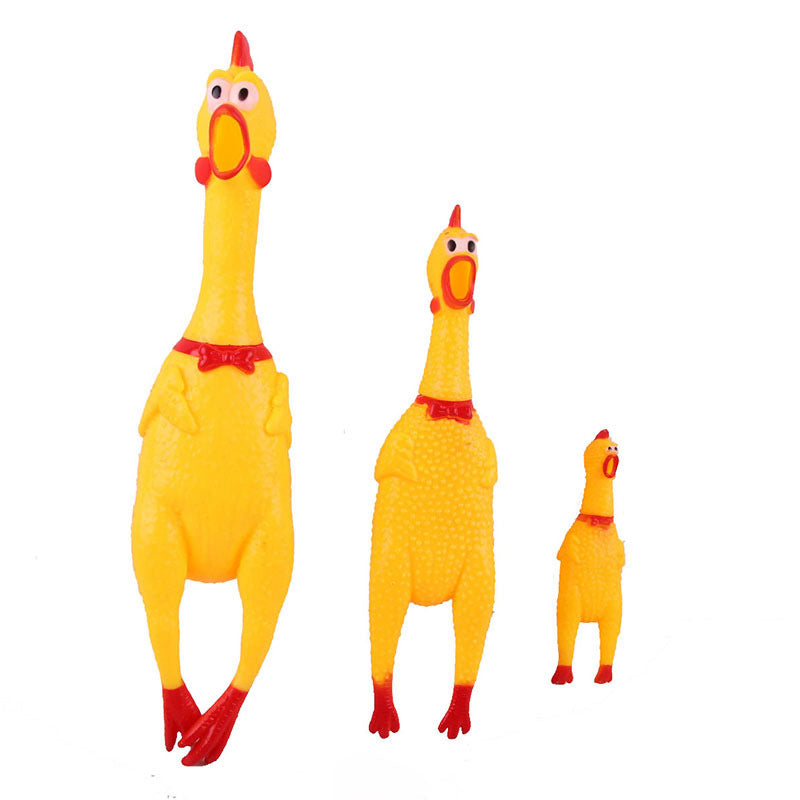 Funny Screaming Chicken Squeaky Toy - Interactive Stress-Relieving Toy for Dogs