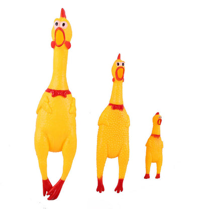 Funny Screaming Chicken Squeaky Toy - Interactive Stress-Relieving Toy for Dogs