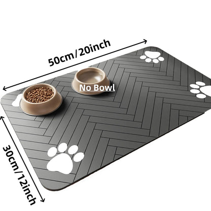 Premium Absorbent Pet Feeding Mat - Waterproof & Non-Slip Placemat