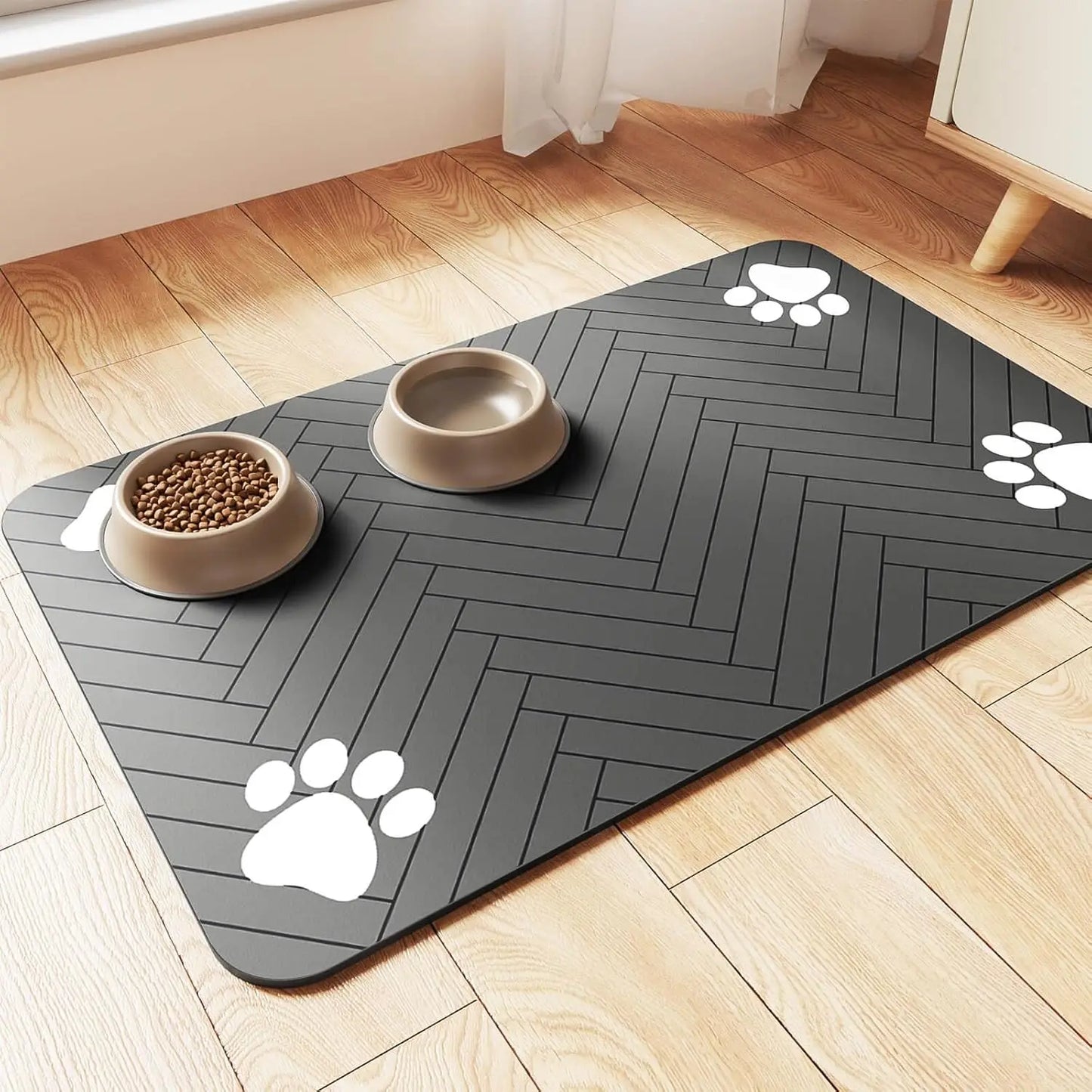 Premium Absorbent Pet Feeding Mat - Waterproof & Non-Slip Placemat