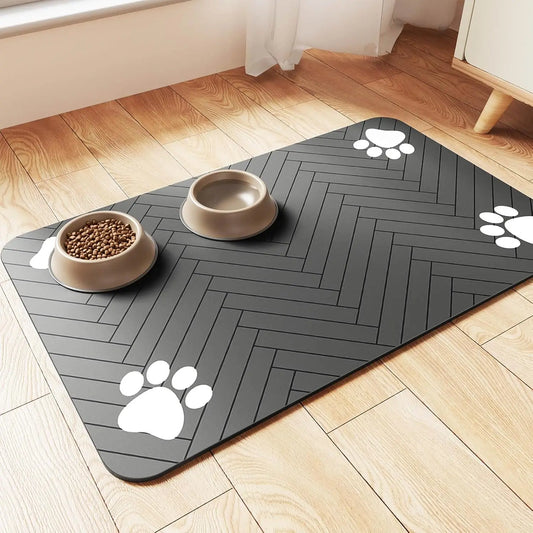 Premium Absorbent Pet Feeding Mat - Waterproof & Non-Slip Placemat