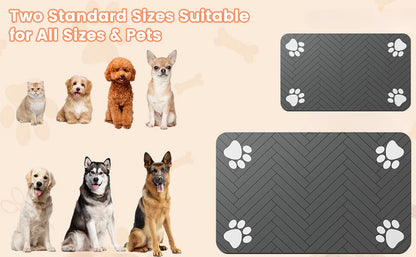 Premium Absorbent Pet Feeding Mat - Waterproof & Non-Slip Placemat