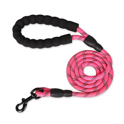 Heavy-Duty Rope Dog Leash with Comfort Handle - Multiple Colors & Lengths