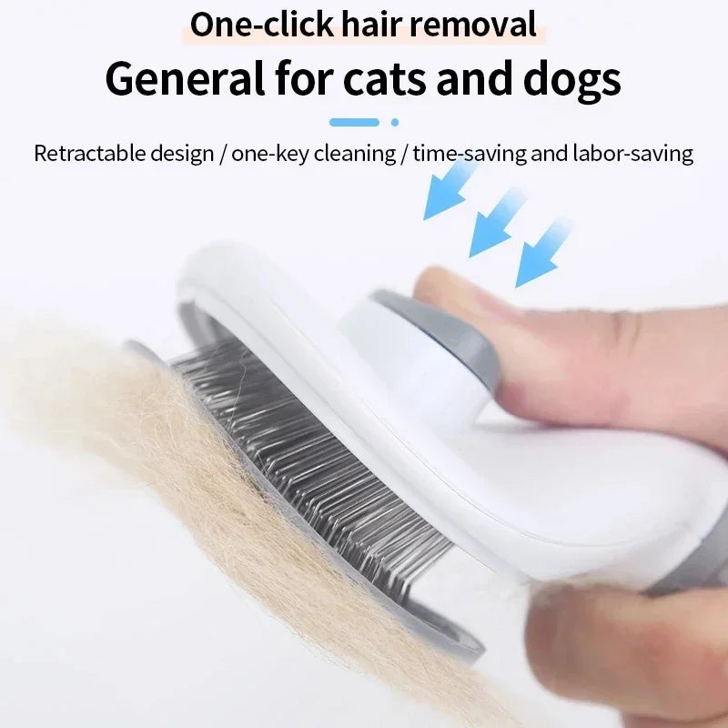Professional Pet Grooming Brush - Stainless Steel Deshedding Tool for Dogs & Cats