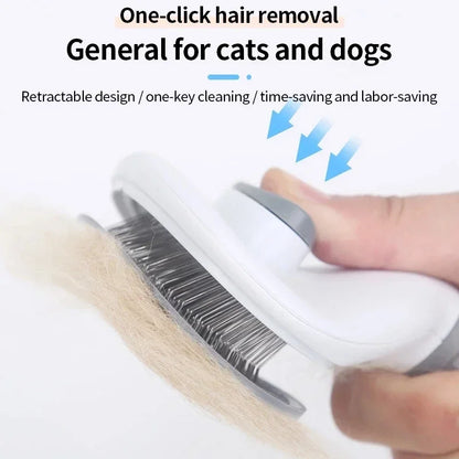Professional Pet Grooming Brush - Stainless Steel Deshedding Tool for Dogs & Cats