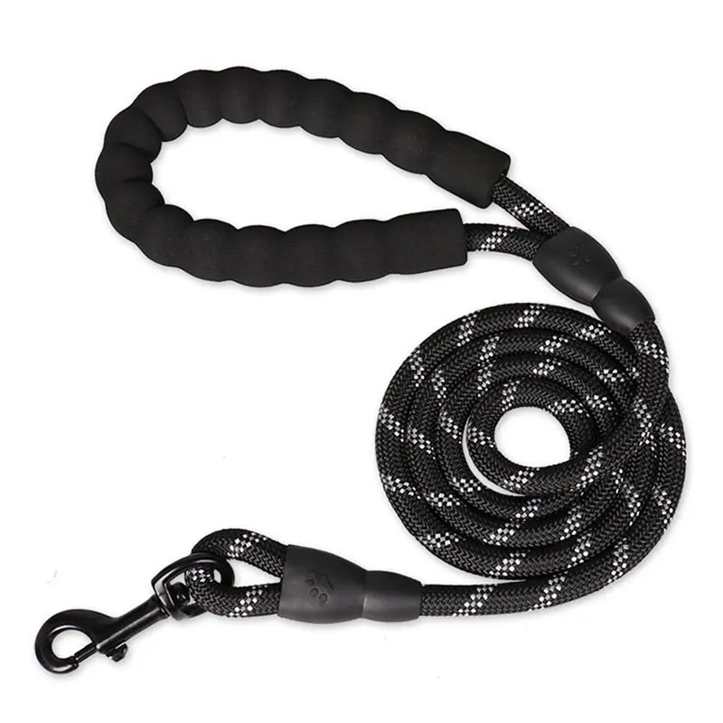 Heavy-Duty Rope Dog Leash with Comfort Handle - Multiple Colors & Lengths