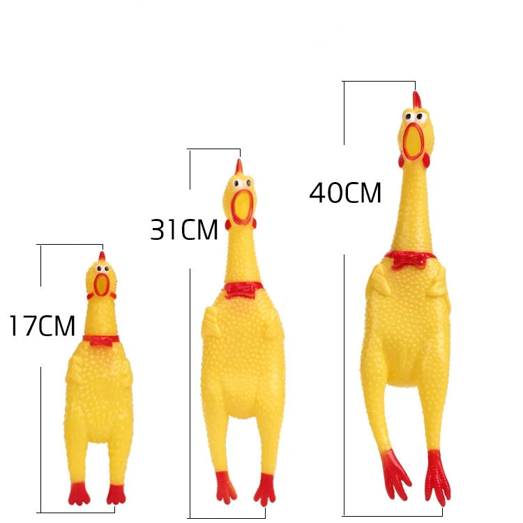Funny Screaming Chicken Squeaky Toy - Interactive Stress-Relieving Toy for Dogs