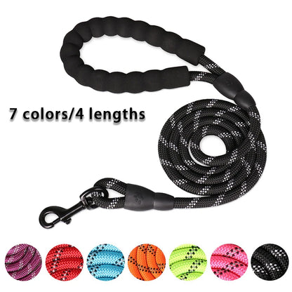 Heavy-Duty Rope Dog Leash with Comfort Handle - Multiple Colors & Lengths