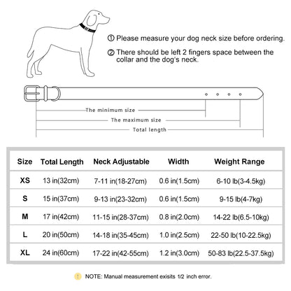 "Personalized Padded Leather Dog Collar - Custom Engraved Nameplate".