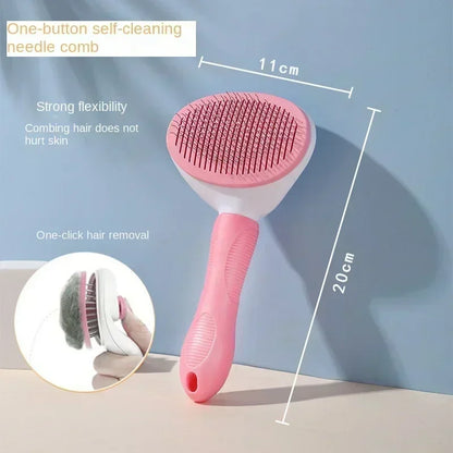 Professional Pet Grooming Brush - Stainless Steel Deshedding Tool for Dogs & Cats