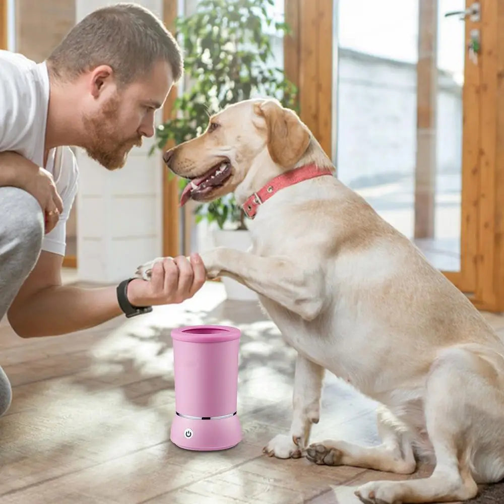 Pet Paw Washer With Charging cable USB Electric Paw Cleaner Automatic Dogs Foot Cleaning Machine For Dust Dirt Hair Removing