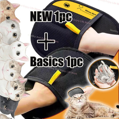 Multi-Functional Pet Grooming Gloves - Double-Sided Hair Removal & Massage Tool