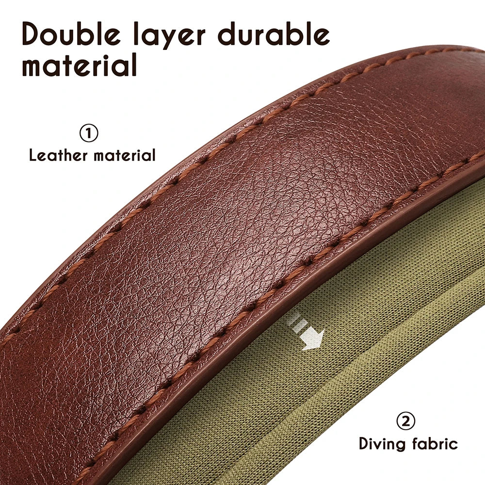 "Personalized Padded Leather Dog Collar - Custom Engraved Nameplate".