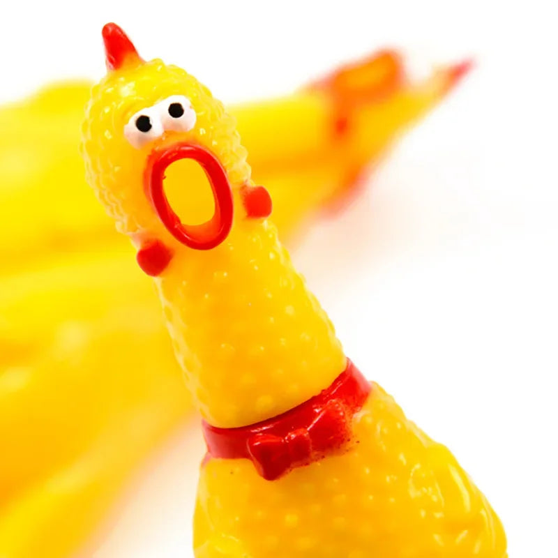 Funny Screaming Chicken Squeaky Toy - Interactive Stress-Relieving Toy for Dogs