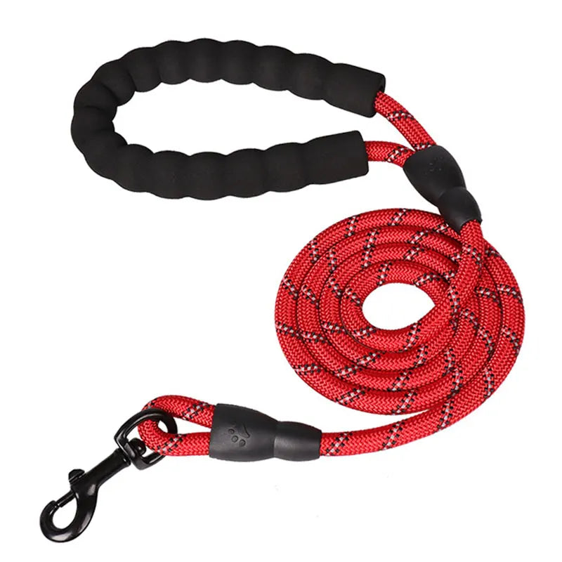 Heavy-Duty Rope Dog Leash with Comfort Handle - Multiple Colors & Lengths