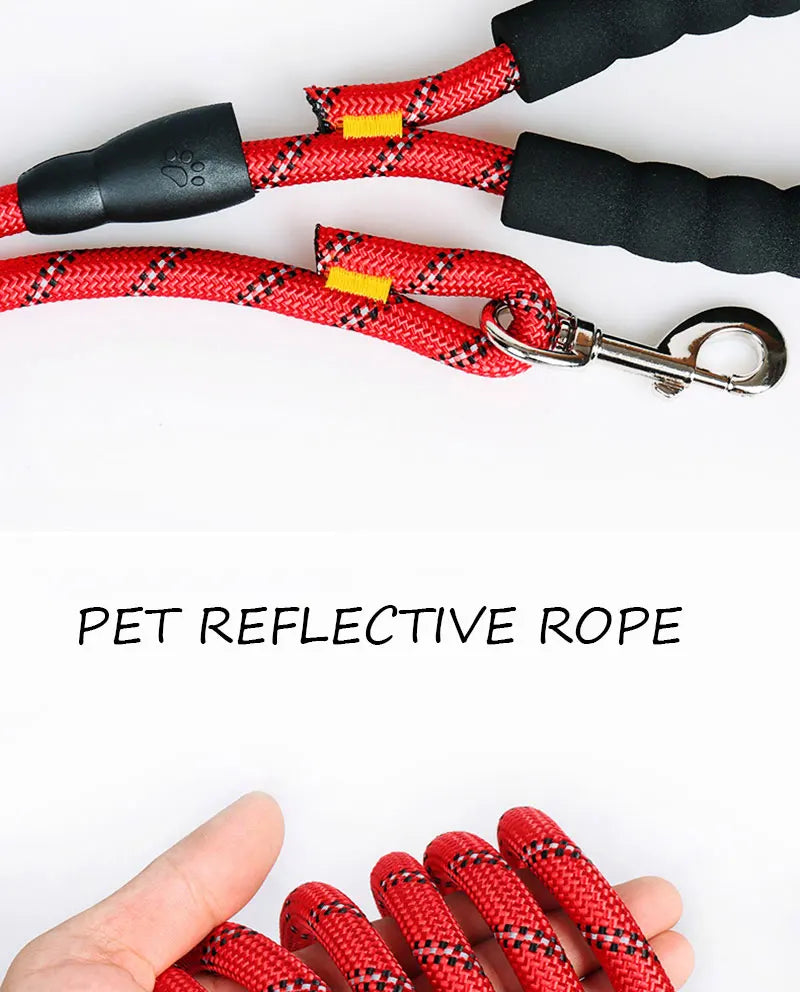 Heavy-Duty Rope Dog Leash with Comfort Handle - Multiple Colors & Lengths