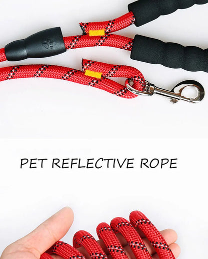 Heavy-Duty Rope Dog Leash with Comfort Handle - Multiple Colors & Lengths